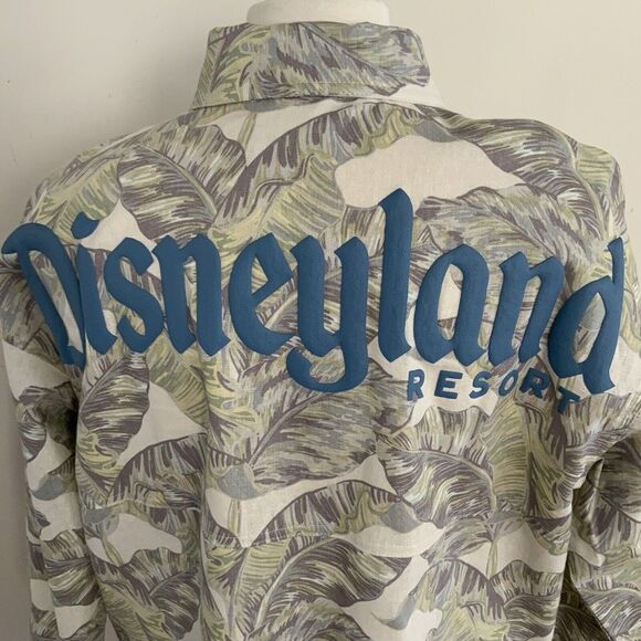 Disneyland Resort Spirit Jersey Shirt Jacket Tropical Palm Button Down L - Picture 7 of 7